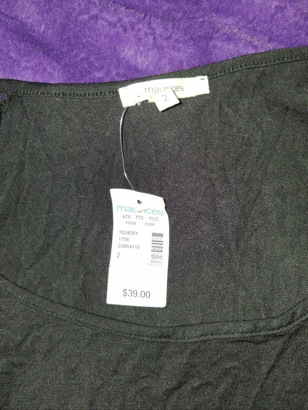 Maurices Black Long-Sleeve Embroidered Boho Top - Picture 5 of 5